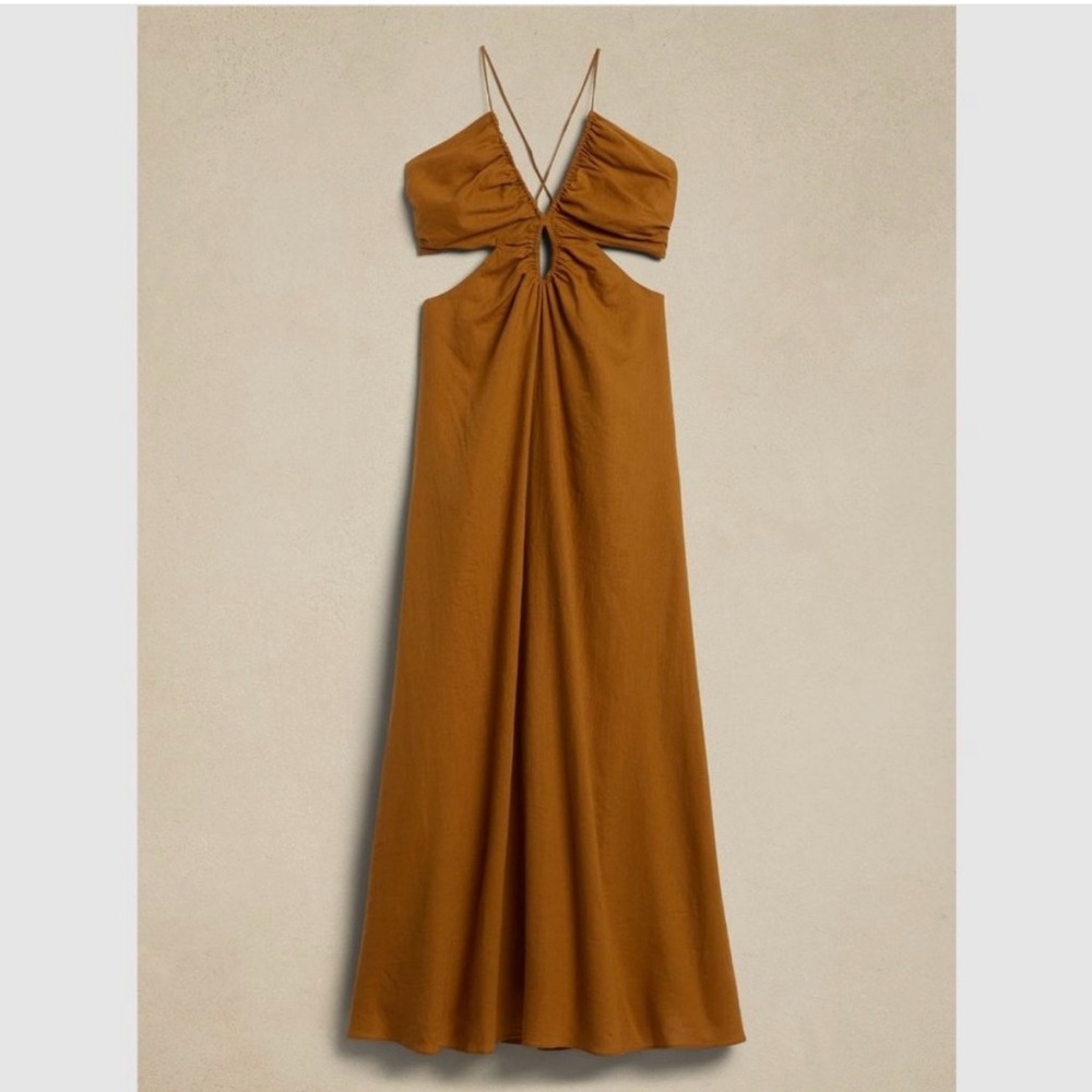 Banana Republic Backless Tan/Brown Dress